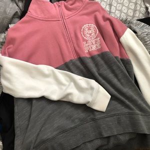 PINK half zip sweater